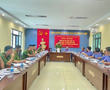Viện KSND - Công an huyện Gia Lâm tổ chức Hội nghị liên ngành đánh giá kết...